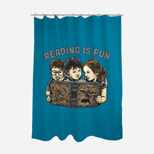 Reading Is Fun For Us-None-Polyester-Shower Curtain-momma_gorilla