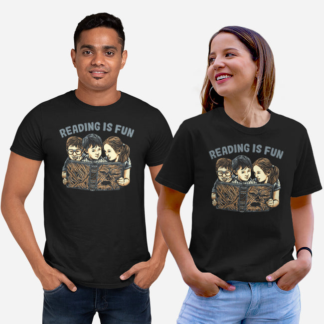 Reading Is Fun For Us-Unisex-Basic-Tee-momma_gorilla