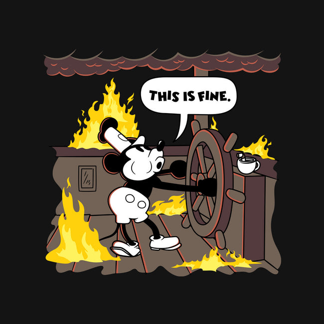 Everything's Fine On The Steamboat-Cat-Basic-Pet Tank-rocketman_art