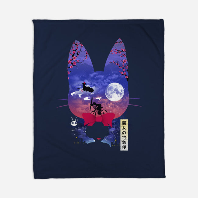 Cat Delivery-None-Fleece-Blanket-dandingeroz