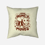 Honey Moves-None-Removable Cover-Throw Pillow-Aarons Art Room