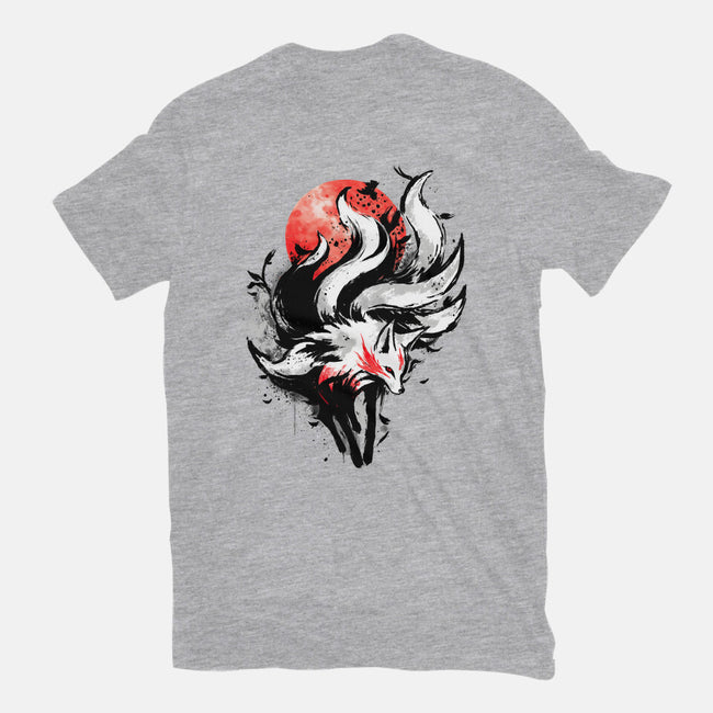 Kitsune Fox Splash-Womens-Fitted-Tee-fanfreak1