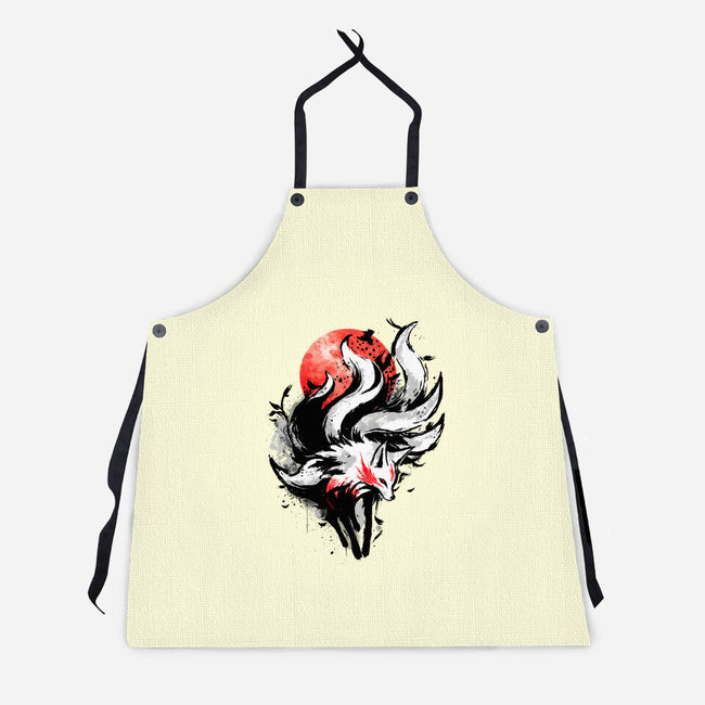 Kitsune Fox Splash-Unisex-Kitchen-Apron-fanfreak1