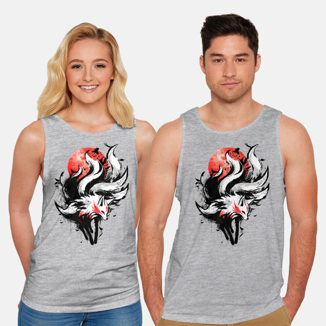 Kitsune Fox Splash-Unisex-Basic-Tank-fanfreak1