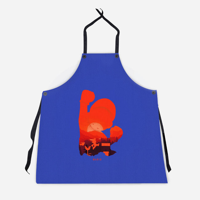 Mario Landscape-Unisex-Kitchen-Apron-MaxoArt