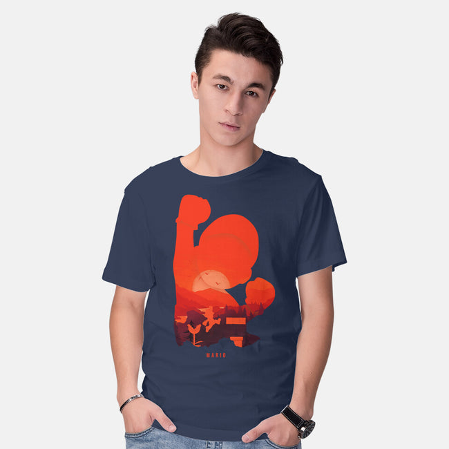 Mario Landscape-Mens-Basic-Tee-MaxoArt