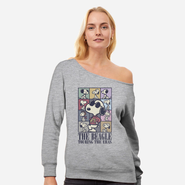 Eras Of The Beagle-Womens-Off Shoulder-Sweatshirt-kg07