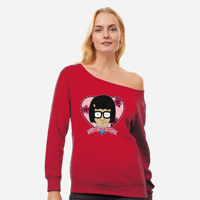 Tina’s Valentine-Womens-Off Shoulder-Sweatshirt-Alexhefe