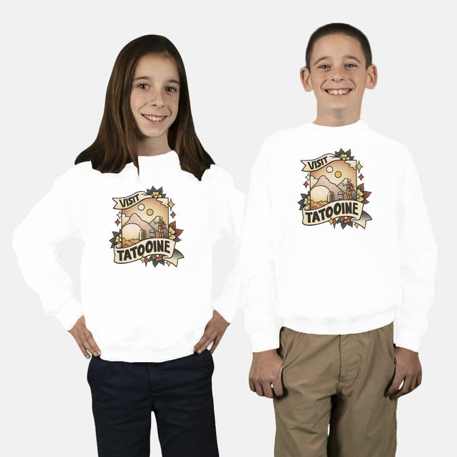 Visit Tatooine Tattoo-Youth-Crew Neck-Sweatshirt-tobefonseca