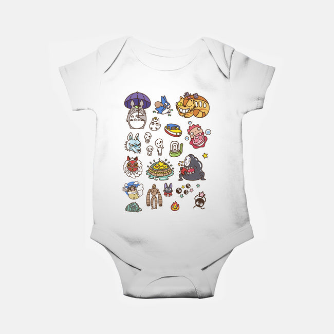 Ghibli Cuties-Baby-Basic-Onesie-demonigote