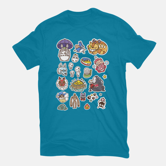 Ghibli Cuties-Mens-Basic-Tee-demonigote