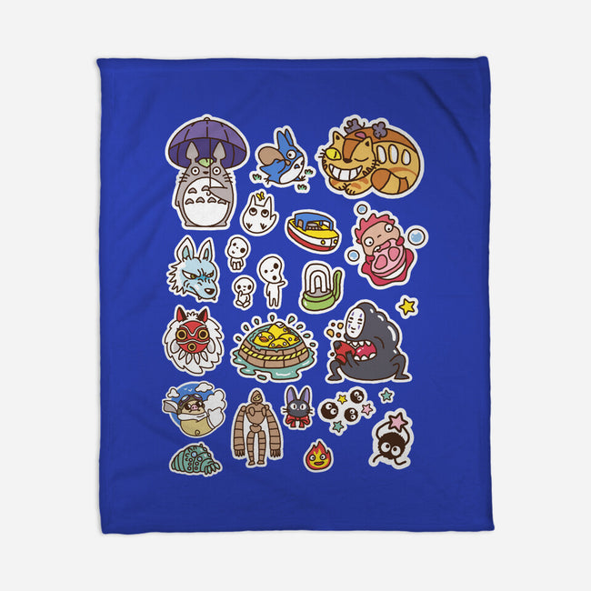 Ghibli Cuties-None-Fleece-Blanket-demonigote