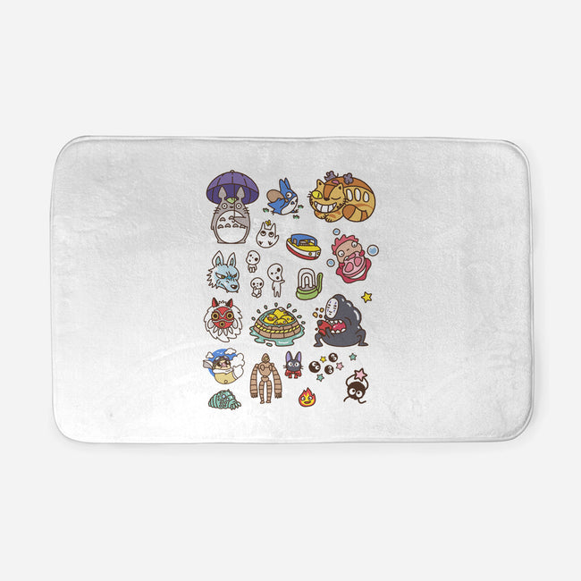 Ghibli Cuties-None-Memory Foam-Bath Mat-demonigote