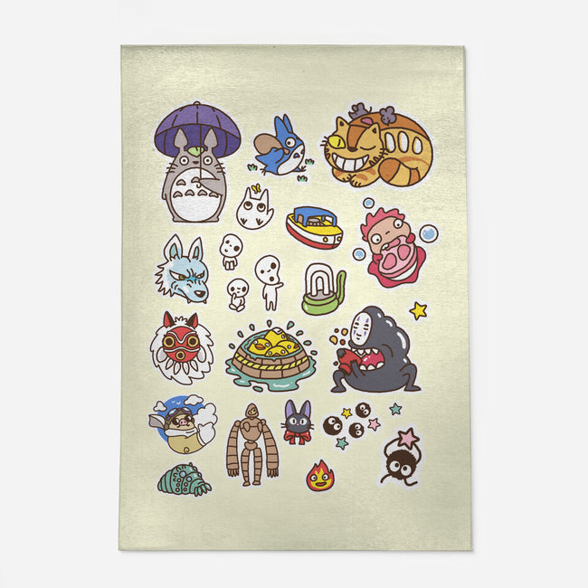 Ghibli Cuties-None-Indoor-Rug-demonigote