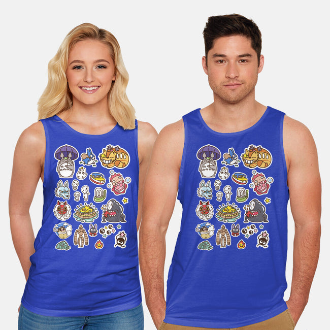 Ghibli Cuties-Unisex-Basic-Tank-demonigote