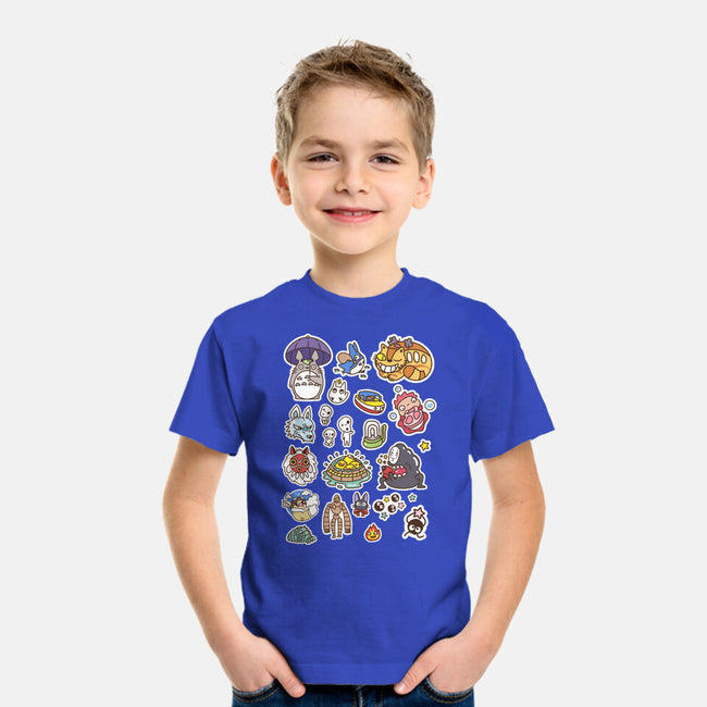 Ghibli Cuties-Youth-Basic-Tee-demonigote