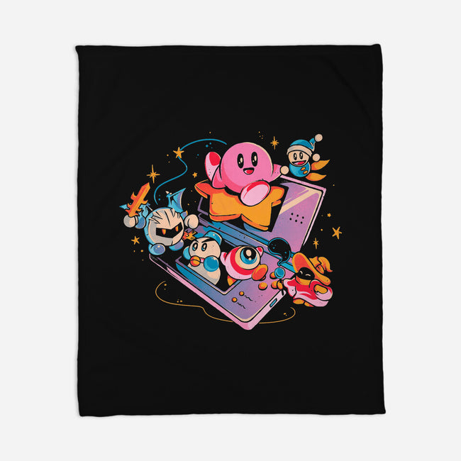 Pink Blob Game-None-Fleece-Blanket-Arigatees