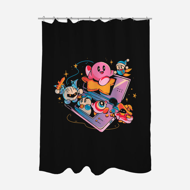 Pink Blob Game-None-Polyester-Shower Curtain-Arigatees