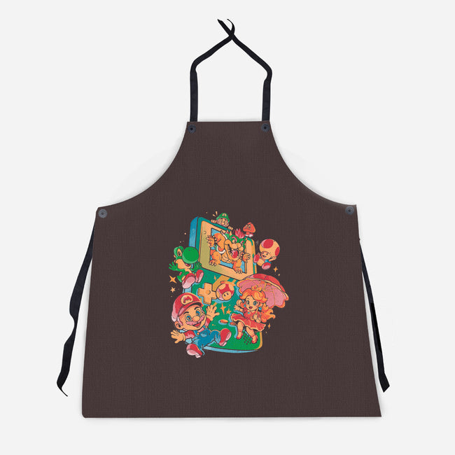 Plumber Game-Unisex-Kitchen-Apron-Arigatees