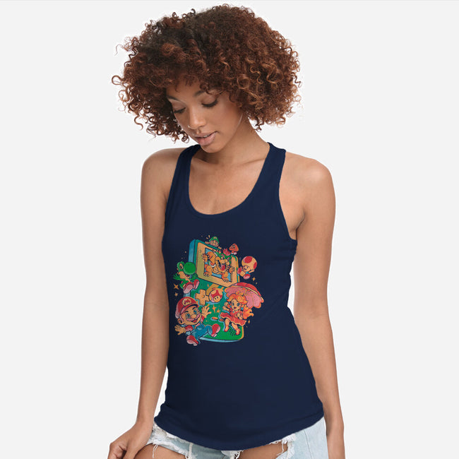 Plumber Game-Womens-Racerback-Tank-Arigatees