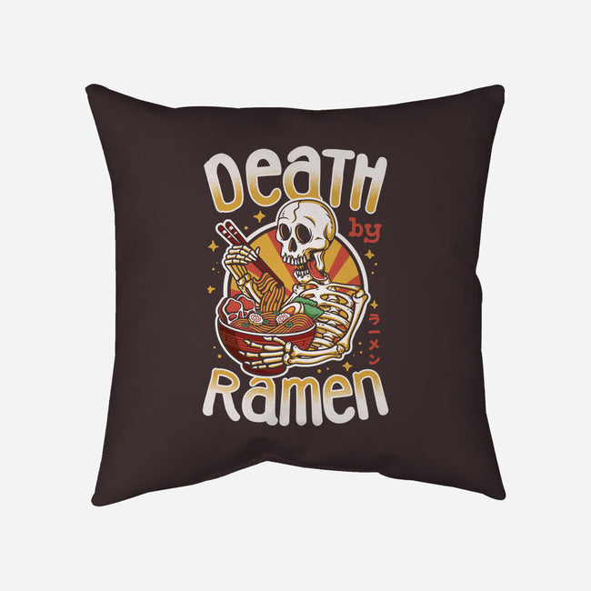 Death By Ramen-None-Removable Cover w Insert-Throw Pillow-Olipop