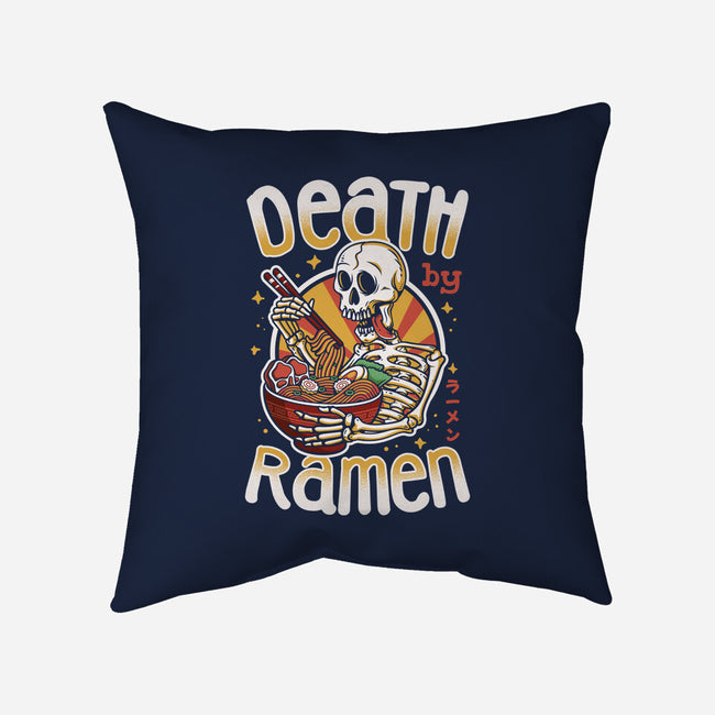 Death By Ramen-None-Removable Cover w Insert-Throw Pillow-Olipop