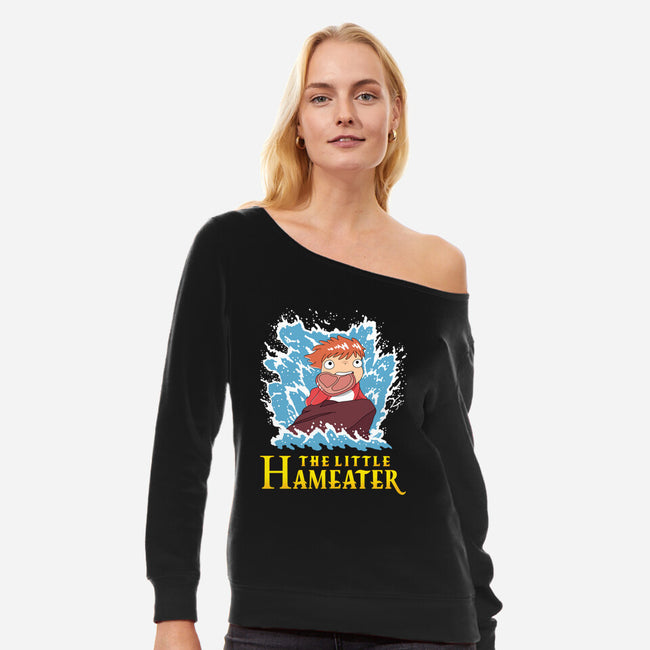 Little Hameater-Womens-Off Shoulder-Sweatshirt-demonigote