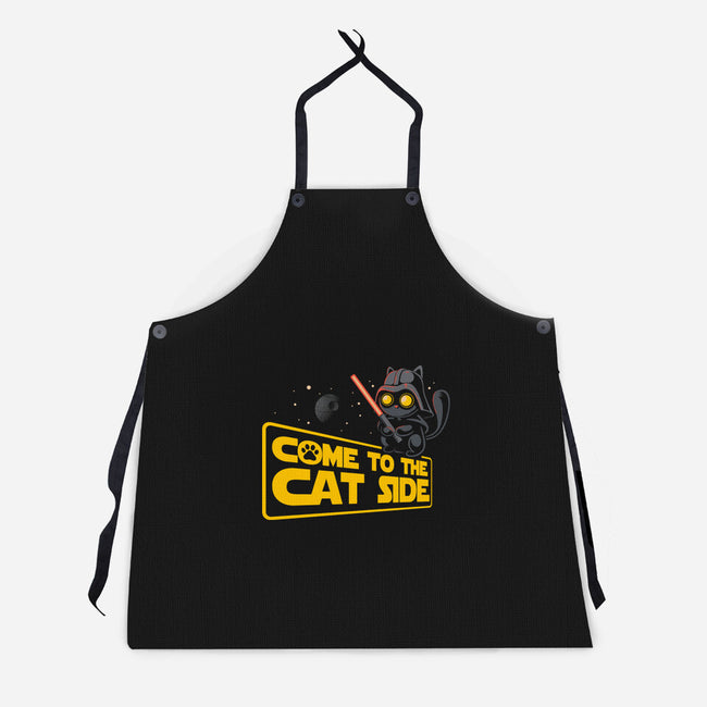 Come To The Cat Side-Unisex-Kitchen-Apron-erion_designs