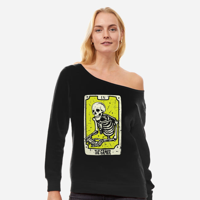 The Gamer-Womens-Off Shoulder-Sweatshirt-turborat14