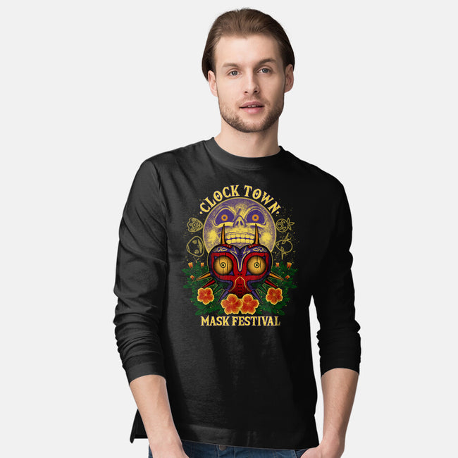 Clock Town Mask Festival-Mens-Long Sleeved-Tee-rmatix