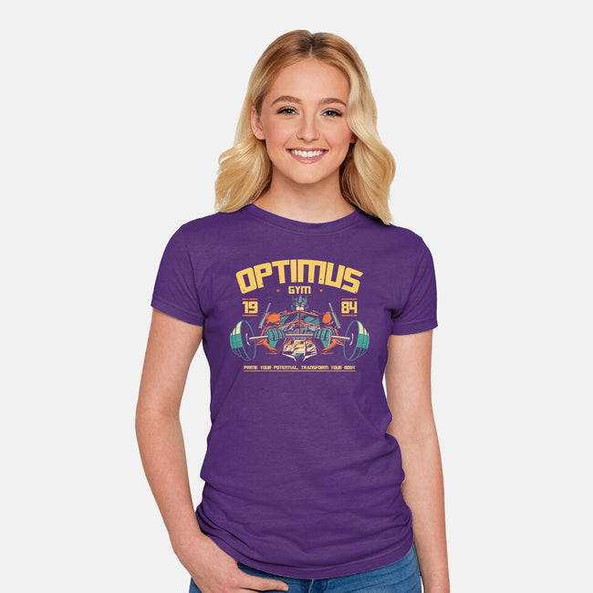 Optimus Gym-Womens-Fitted-Tee-retrodivision