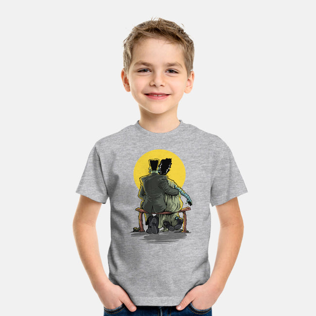 Monster And Bride Gazing At The Moon-Youth-Basic-Tee-zascanauta