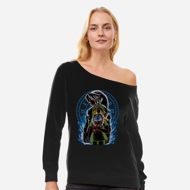 Fierce Deity-Womens-Off Shoulder-Sweatshirt-rmatix