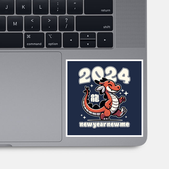 New Year New Dragon-None-Glossy-Sticker-RoboMega