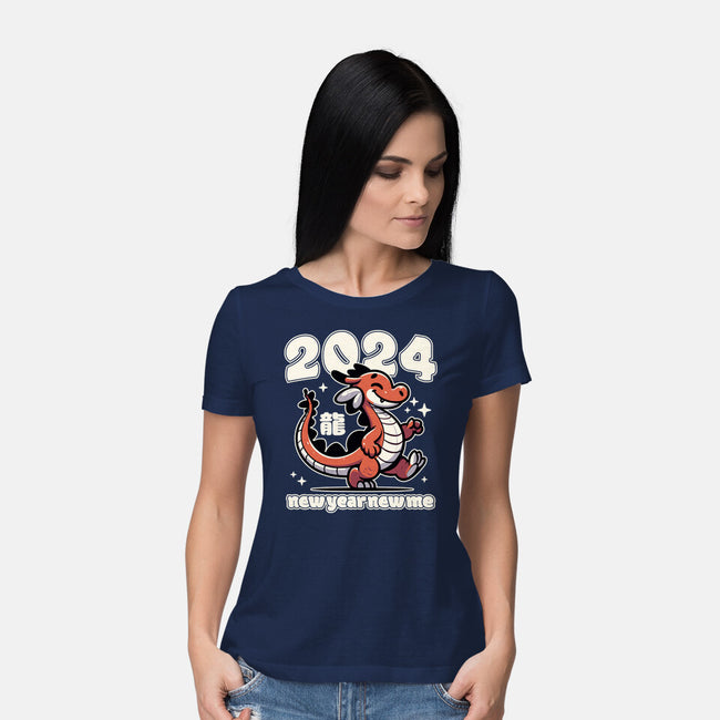 New Year New Dragon-Womens-Basic-Tee-RoboMega