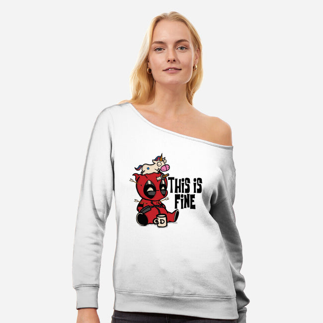 Dead But Fine-Womens-Off Shoulder-Sweatshirt-turborat14