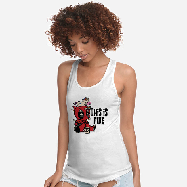 Dead But Fine-Womens-Racerback-Tank-turborat14