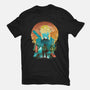 Ukiyo E Hero Landscape-Mens-Premium-Tee-dandingeroz