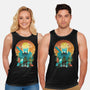 Ukiyo E Hero Landscape-Unisex-Basic-Tank-dandingeroz