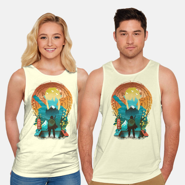 Ukiyo E Hero Landscape-Unisex-Basic-Tank-dandingeroz