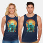 Ukiyo E Hero Landscape-Unisex-Basic-Tank-dandingeroz