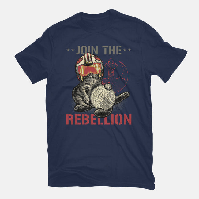 Join The Cat Rebellion-Mens-Basic-Tee-gorillafamstudio