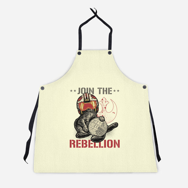 Join The Cat Rebellion-Unisex-Kitchen-Apron-gorillafamstudio