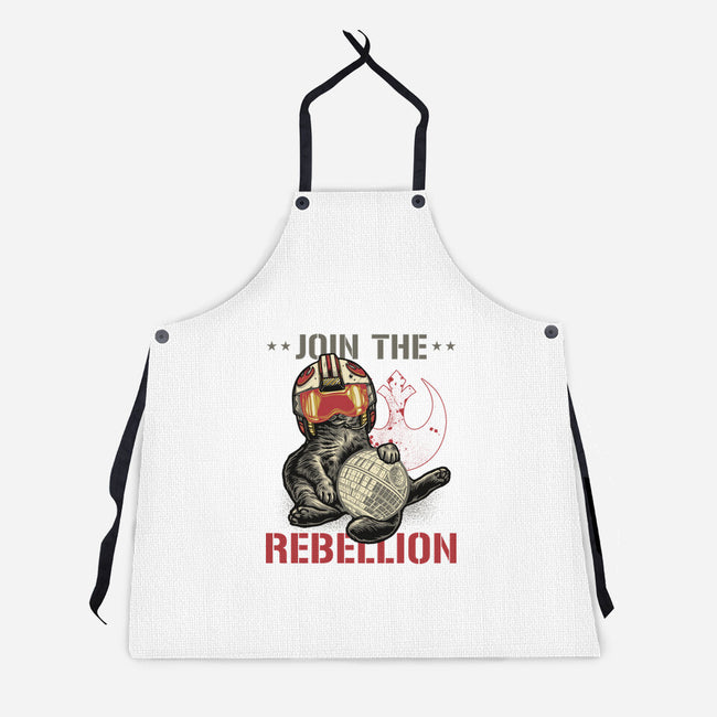 Join The Cat Rebellion-Unisex-Kitchen-Apron-gorillafamstudio