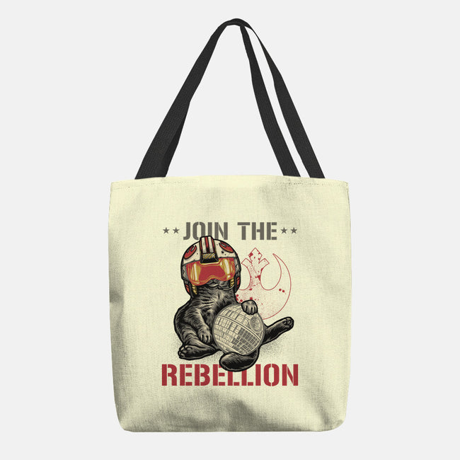 Join The Cat Rebellion-None-Basic Tote-Bag-gorillafamstudio