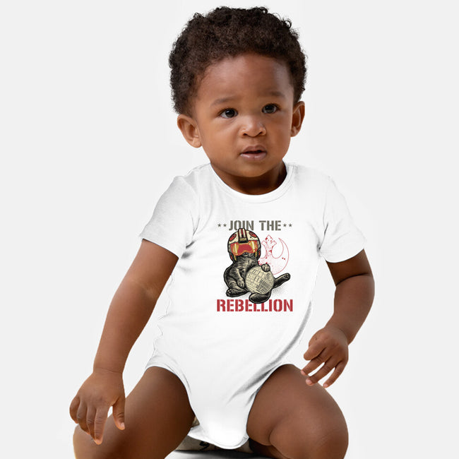 Join The Cat Rebellion-Baby-Basic-Onesie-gorillafamstudio