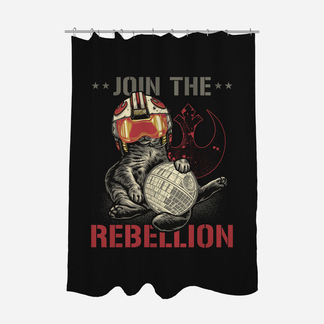 Join The Cat Rebellion-None-Polyester-Shower Curtain-gorillafamstudio