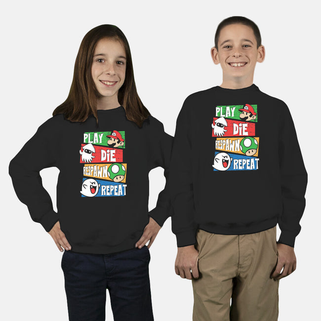 Gamer's Life-Youth-Crew Neck-Sweatshirt-turborat14