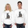 Tis But A Scratch Cat-Unisex-Crew Neck-Sweatshirt-Claudia