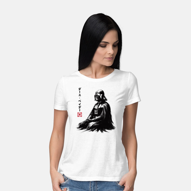 The Sith Sumi-e-Womens-Basic-Tee-DrMonekers